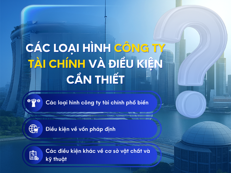 Các loại hình công ty tài chính và điều kiện cần thiết