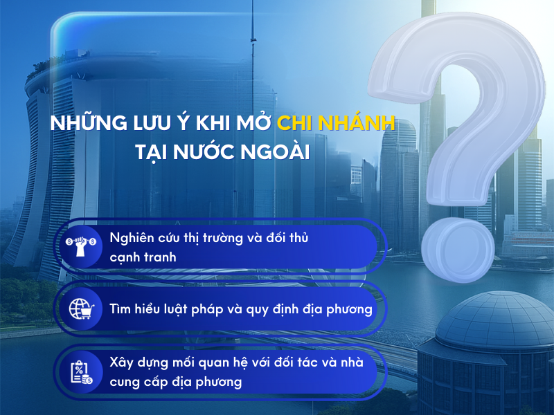 Những lưu ý khi mở chi nhánh tại nước ngoài